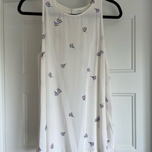 Old Navy White Floral Tank Top